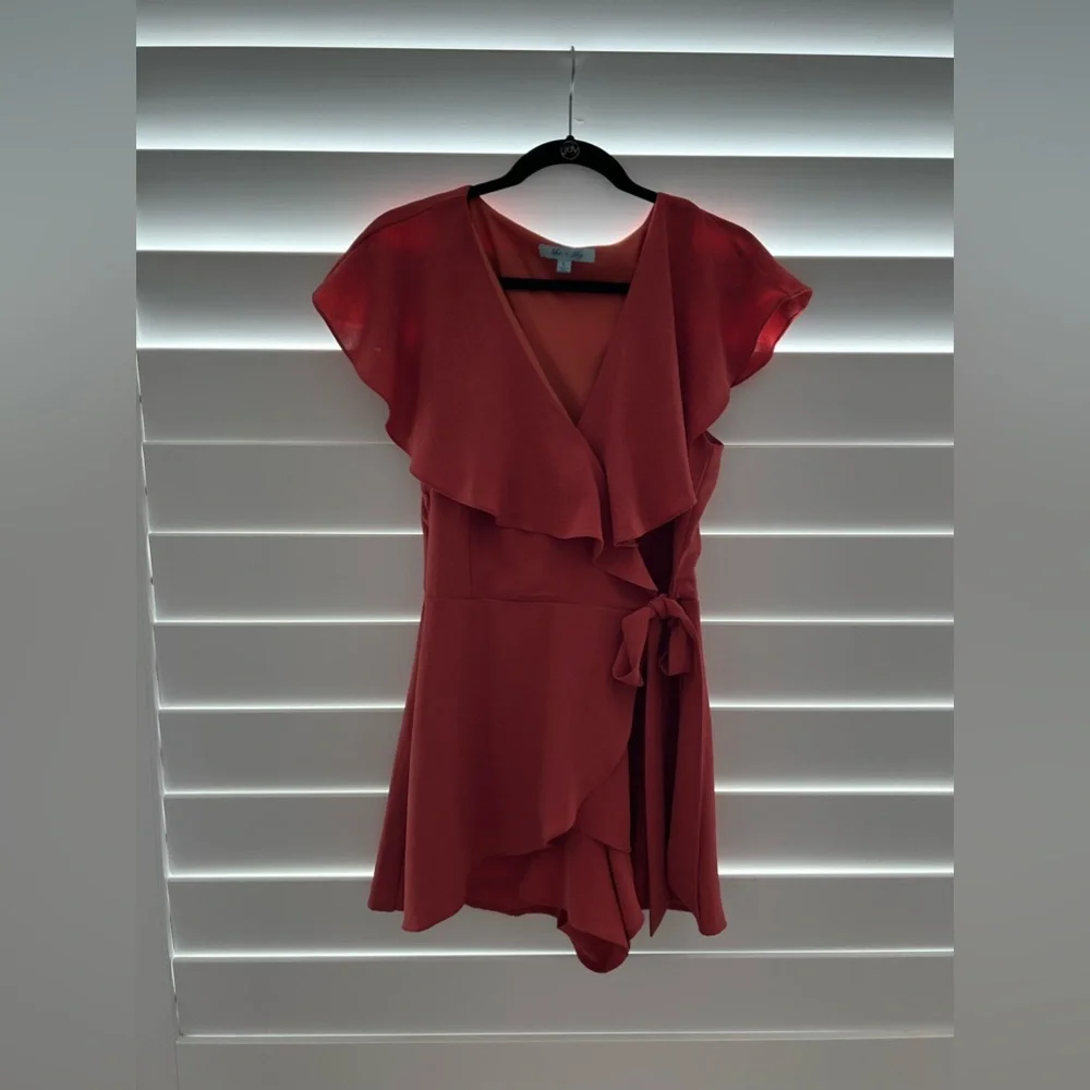 Rust Flowy Romper - Picture 2 of 4